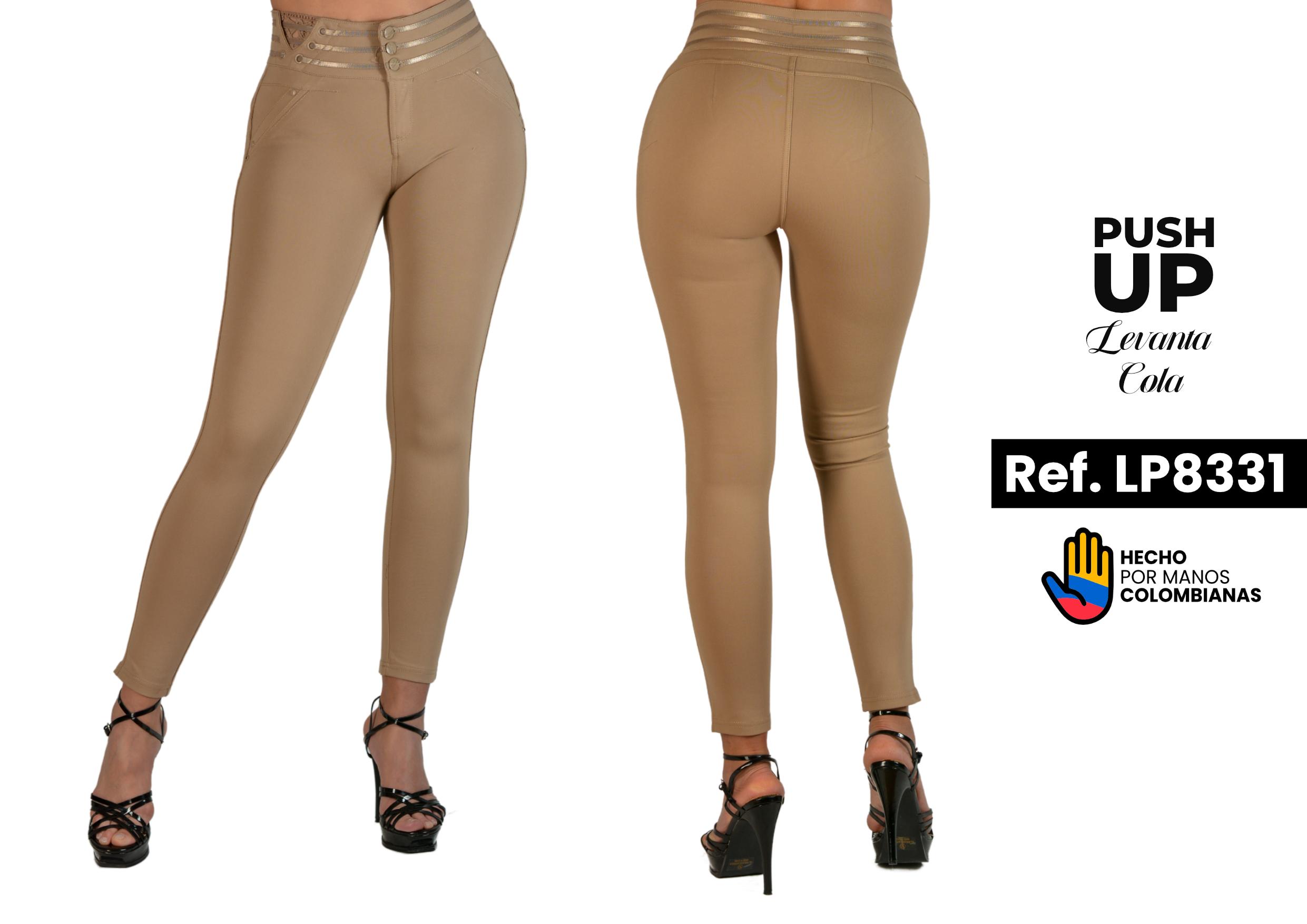 Hermoso Jeggings Tres Botones, Cintura Decorada de Moda